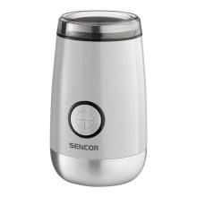 Sencor - Електрическа мелница за кафе 60 гр. 150W/230V бяла/хром