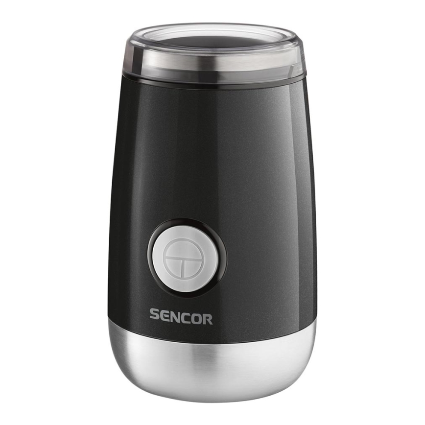 Sencor - Електрическа кафемелачка 60 g 150W/230V черен/матов хром