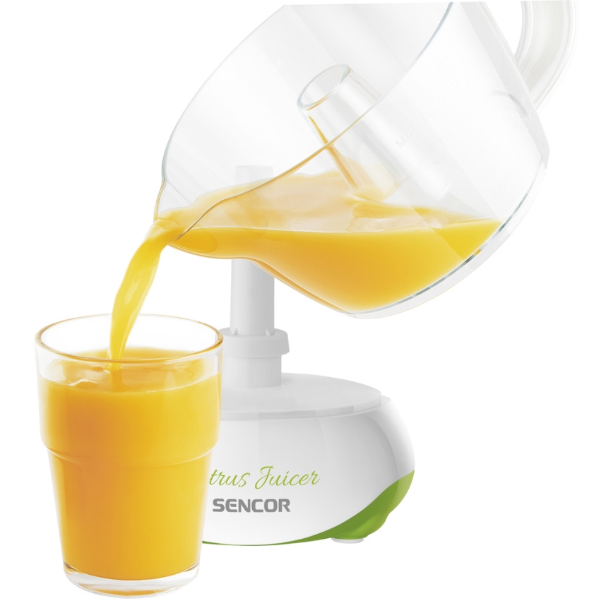 Sencor - Електрическа цитрус преса 0,7 l 40W/230V бяла/зелена