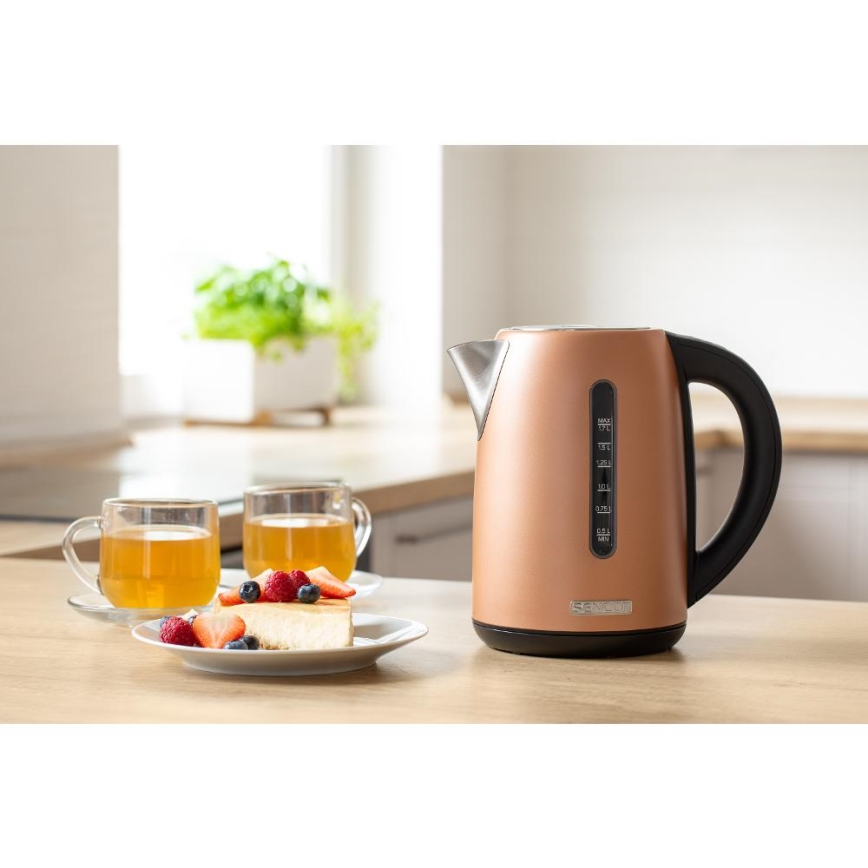 Sencor - Електрическа кана с регулиране на температурата 1,7 л 2150W/230V медна