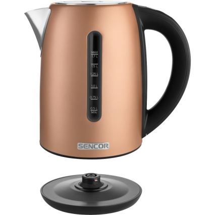 Sencor - Електрическа кана с регулиране на температурата 1,7 л 2150W/230V медна
