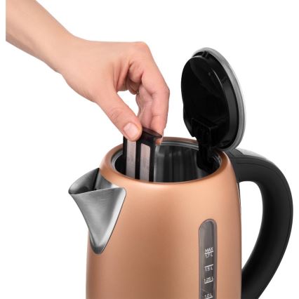 Sencor - Електрическа кана с регулиране на температурата 1,7 л 2150W/230V медна