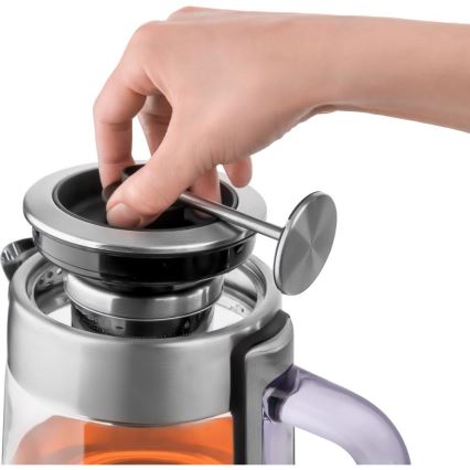 Sencor - Електрическа кана с терморегулация 1,5 л 1500W/230V от неръждаема стомана