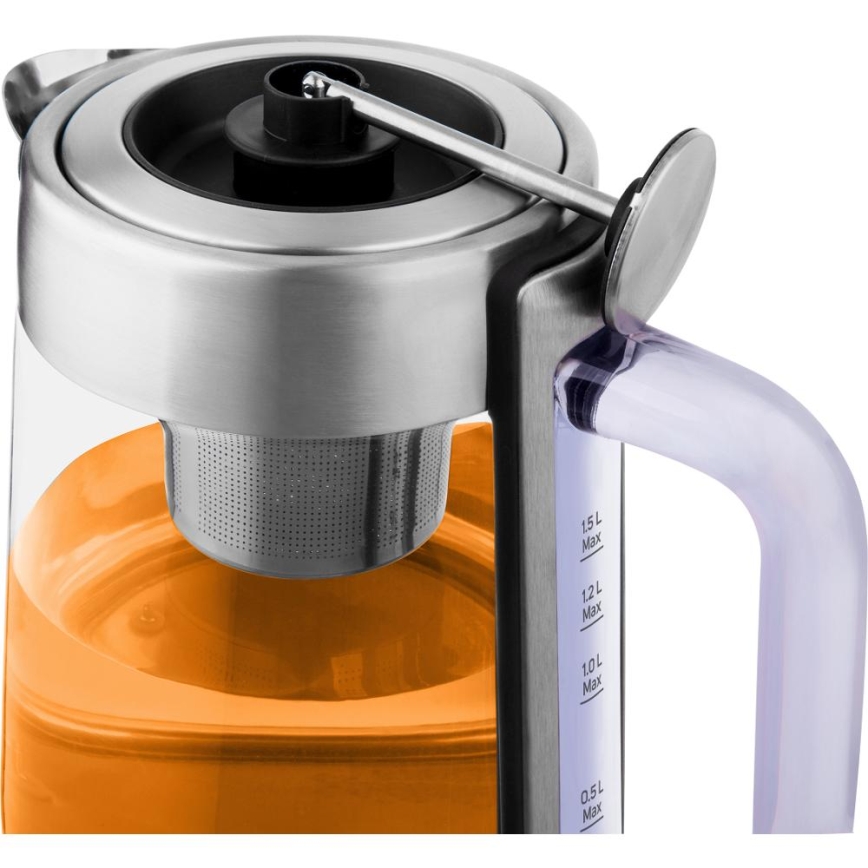 Sencor - Електрическа кана с терморегулация 1,5 л 1500W/230V от неръждаема стомана