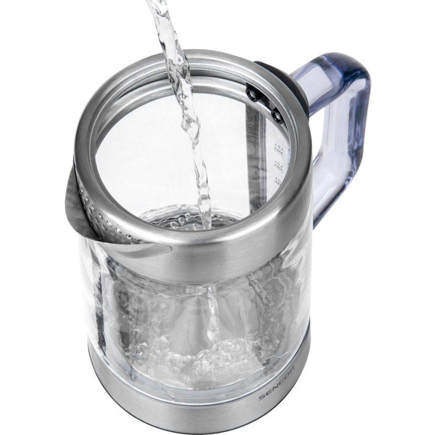 Sencor - Електрическа кана с терморегулация 1,5 л 1500W/230V от неръждаема стомана