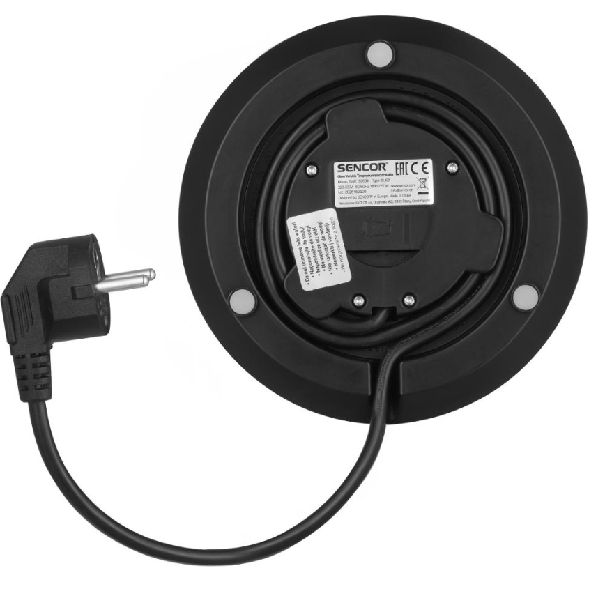 Sencor - Електрическа кана с терморегулация 1,5 l 2150W/230V черна/розово-златна