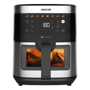 Sencor - Фритюрник с горещ въздух 9 л 1700W/230V черен/матов хром