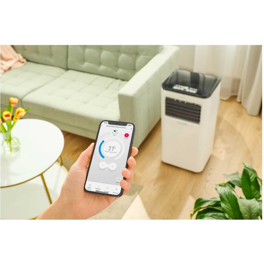 Sencor - Интелигентен мобилен климатик 3в1 включен пълен к-кт аксесоари 1050W/230V 10000 BTU Wi-Fi + дистанционно управление