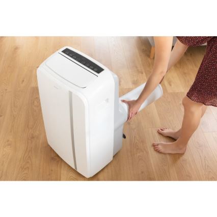 Sencor - Интелигентен мобилен климатик 3в1 включен пълен к-кт аксесоари 1450W/230V 12000 BTU Wi-Fi бял + дистанционно управление