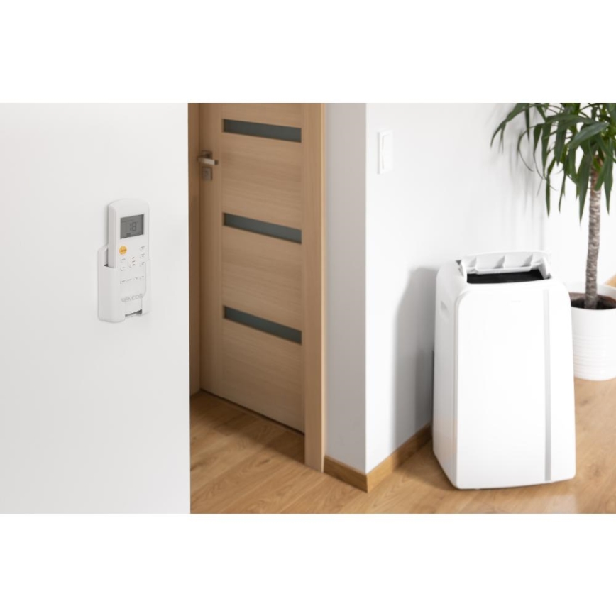 Sencor - Интелигентен мобилен климатик 3в1 включен пълен к-кт аксесоари 1450W/230V 12000 BTU Wi-Fi бял + дистанционно управление