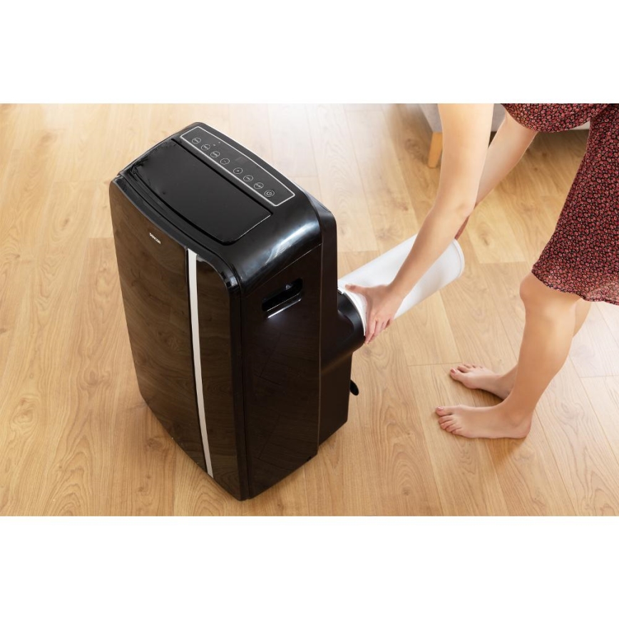 Sencor - Интелигентен мобилен климатик 3в1 включен пълен к-кт аксесоари 1450W/230V 12000 BTU Wi-Fi черен + дистанционно управление