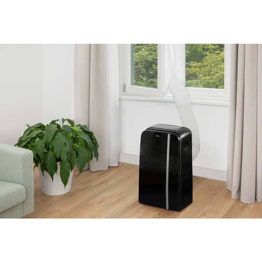 Sencor - Интелигентен мобилен климатик 3в1 включен пълен к-кт аксесоари 1450W/230V 12000 BTU Wi-Fi черен + дистанционно управление