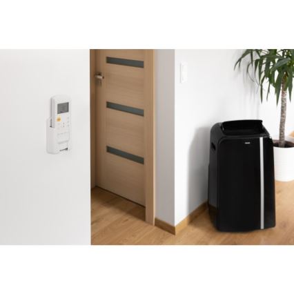 Sencor - Интелигентен мобилен климатик 3в1 включен пълен к-кт аксесоари 1450W/230V 12000 BTU Wi-Fi черен + дистанционно управление