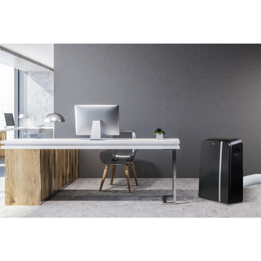 Sencor - Интелигентен мобилен климатик 3в1 включен пълен к-кт аксесоари 1450W/230V 12000 BTU Wi-Fi черен + дистанционно управление