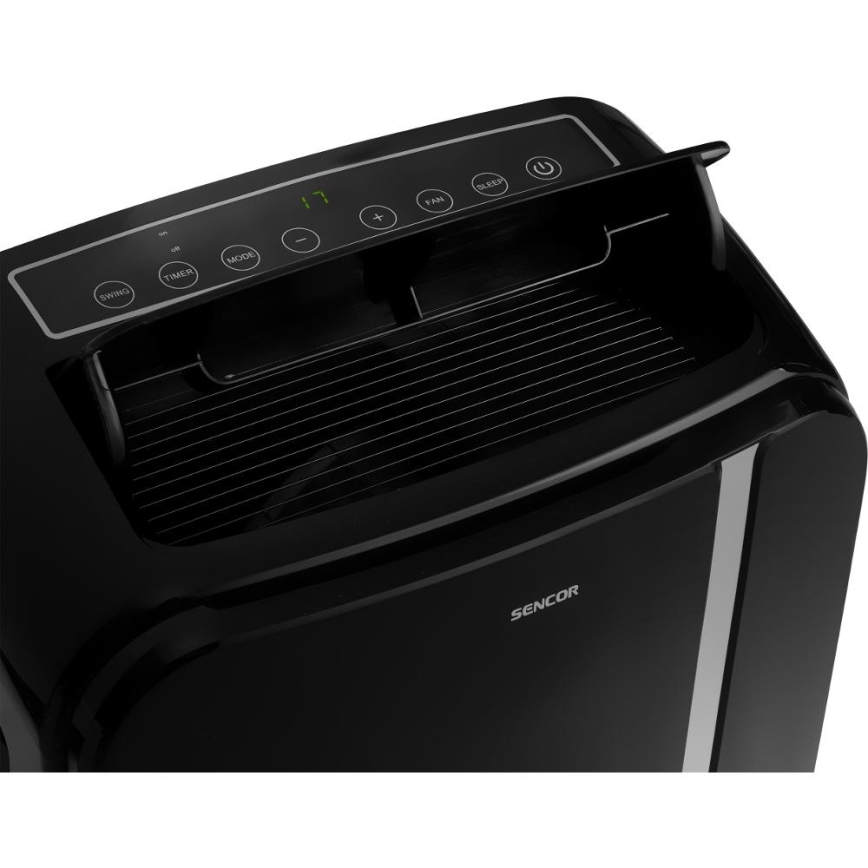 Sencor - Интелигентен мобилен климатик 3в1 включен пълен к-кт аксесоари 1450W/230V 12000 BTU Wi-Fi черен + дистанционно управление