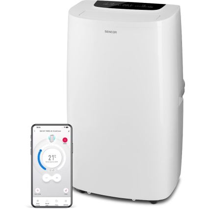 Sencor - Интелигентен мобилен климатик 3в1 включен пълен к-кт аксесоари 1700W/230V 16000 BTU Wi-Fi + дистанционно управление