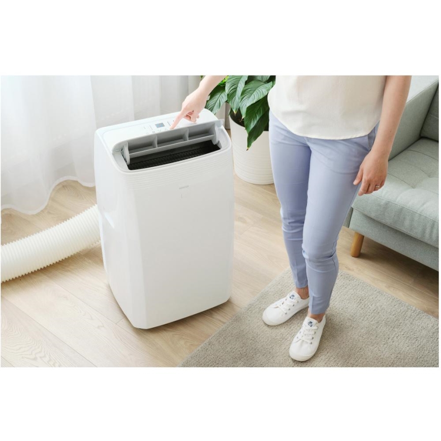 Sencor - Умен мобилен климатик 5 в 1 с пълен комплект аксесоари 733W/230V 9000 BTU Wi‑Fi бял + дистанционно управление