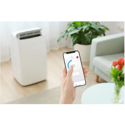 Sencor - Умен мобилен климатик 5 в 1 с пълен комплект аксесоари 733W/230V 9000 BTU Wi‑Fi бял + дистанционно управление
