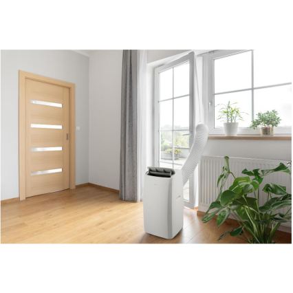 Sencor - Умен мобилен климатик 5 в 1 с пълен комплект аксесоари 733W/230V 9000 BTU Wi‑Fi бял + дистанционно управление