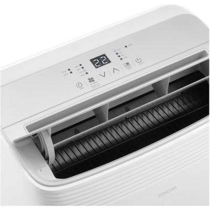 Sencor - Умен мобилен климатик 5 в 1 с пълен комплект аксесоари 733W/230V 9000 BTU Wi‑Fi бял + дистанционно управление