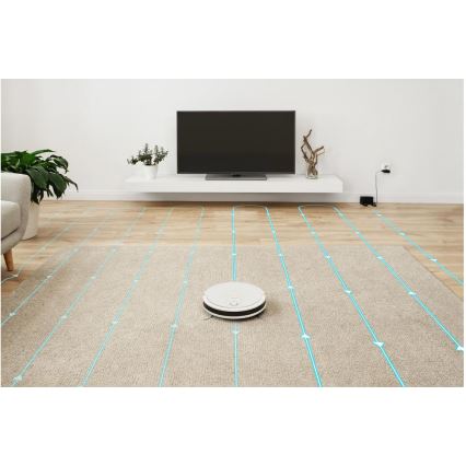 Sencor - Интелигентна прахосмукачка робот с моп 2в1 28W/2600 mAh Wi-Fi бял + дистанционно управление