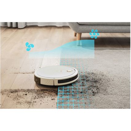 Sencor - Интелигентна прахосмукачка робот с моп 2в1 28W/2600 mAh Wi-Fi бял + дистанционно управление