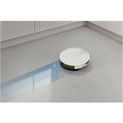 Sencor - Интелигентна прахосмукачка робот с моп 2в1 28W/2600 mAh Wi-Fi бял + дистанционно управление