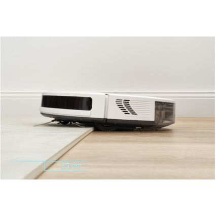Sencor - Интелигентна прахосмукачка робот с моп 2в1 28W/2600 mAh Wi-Fi бял + дистанционно управление