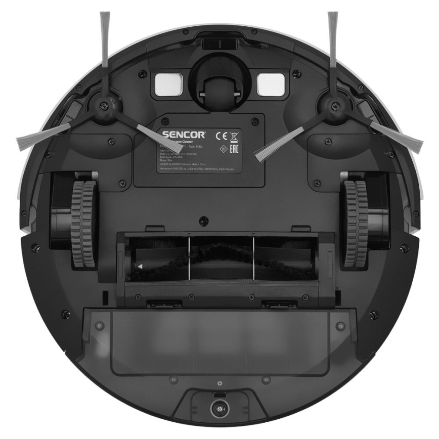 Sencor - Интелигентна прахосмукачка робот с моп 2в1 28W/2600 mAh Wi-Fi бял + дистанционно управление