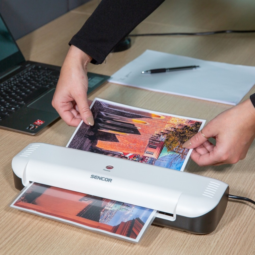 Sencor - Ламинатор A4 230V бял/черен