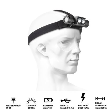 Sencor - LED презареждаема алуминиева челна лампа LED/5W/2600 mAh IP65