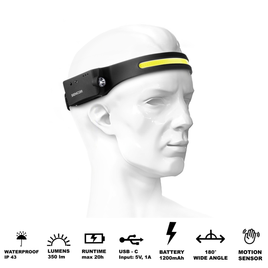 Sencor - LED Акумулаторен челник LED/4W/1200 mAh IP43