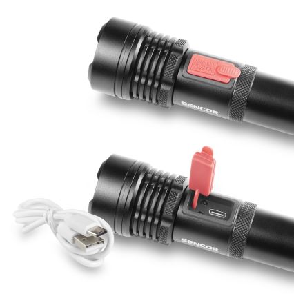 Sencor - LED Акумулаторно алуминиево фенерче LED/5W/2200 mAh IP44