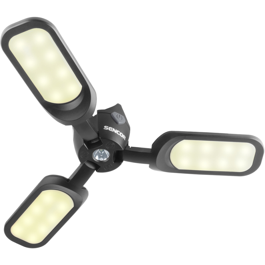 Sencor - LED Акумулаторно къмпинг фенерче със соларен панел LED/3W/1600 mAh IPX4