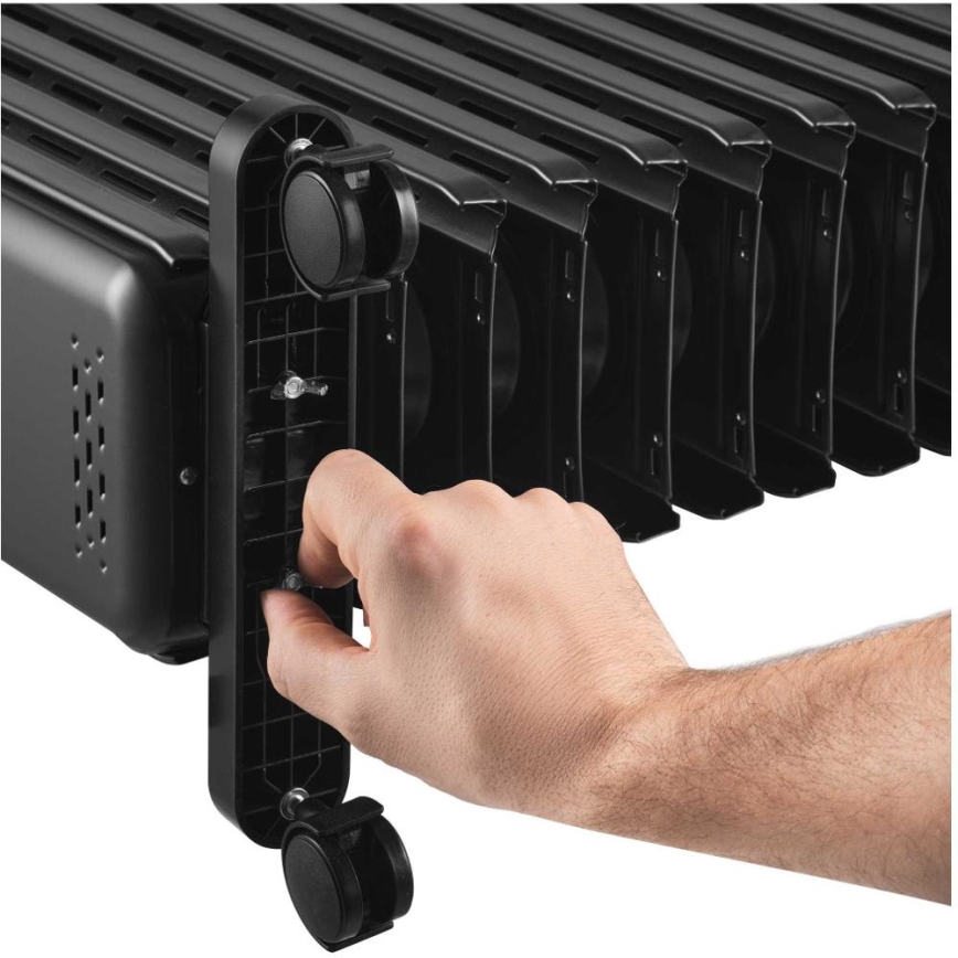 Sencor - Маслен радиатор с 11 ламели 1000/1200/2400W/230V Wi-Fi черен