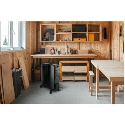 Sencor - Маслен радиатор с 11 ламели 1000/1200/2400W/230V Wi-Fi черен