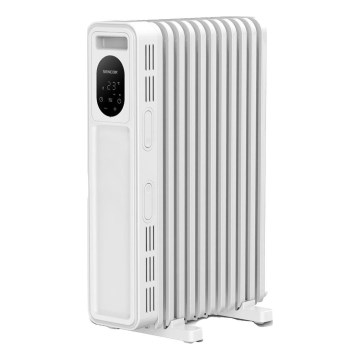Sencor - Маслен радиатор с 11 ребра 1000/2300W/230V бял + дистанционно управление
