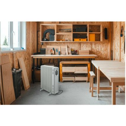 Sencor - Маслен радиатор с 13 ребра 1000/2500W/230V бял + дистанционно управление