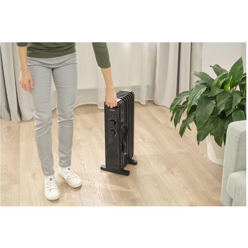 Sencor - Маслен радиатор с 7 ребра 600/900/1500W/230V черен