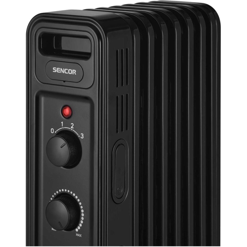 Sencor - Маслен радиатор с 7 ребра 600/900/1500W/230V черен