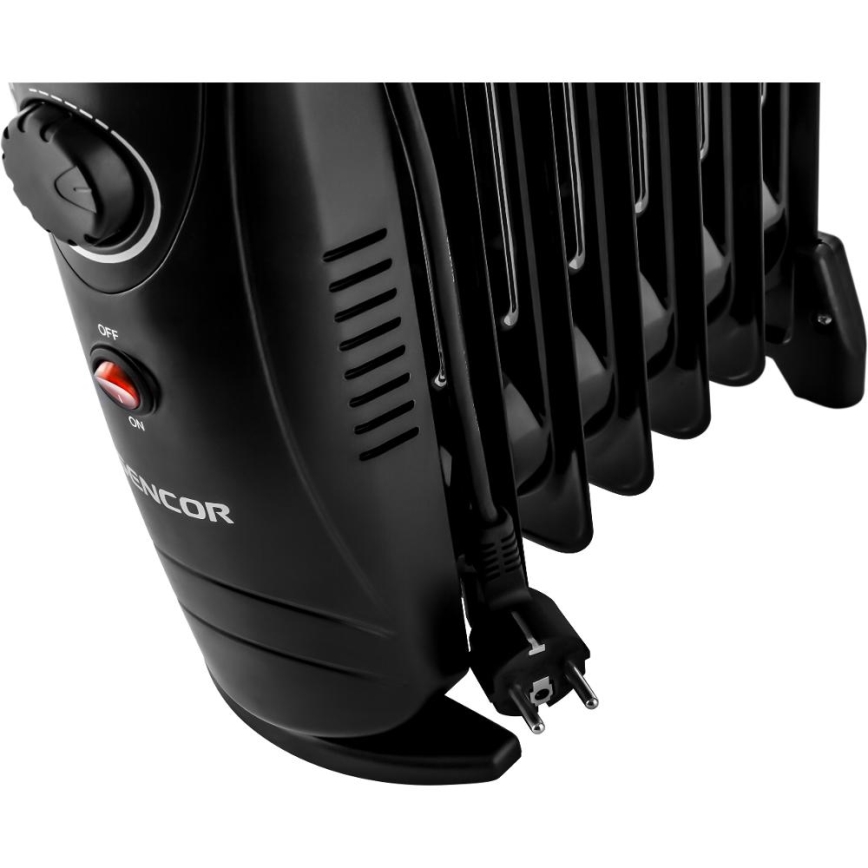 Sencor - Маслен радиатор с 7 ребра, 700 W/230 V, черен