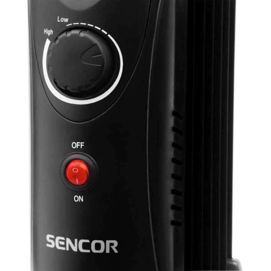 Sencor - Маслен радиатор с 7 ребра 700W/230V черен
