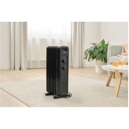 Sencor - Маслен радиатор с 7 секции 600/900/1500W/230V черен