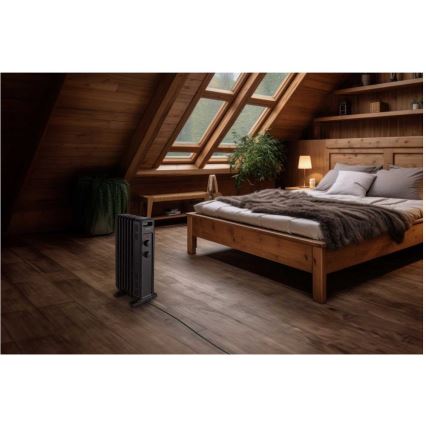 Sencor - Маслен радиатор с 7 секции 600/900/1500W/230V черен