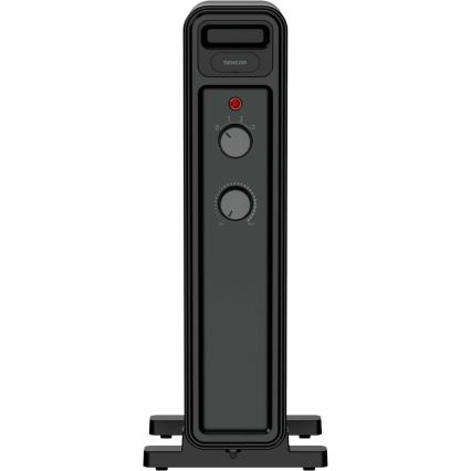 Sencor - Маслен радиатор с 7 секции 600/900/1500W/230V черен