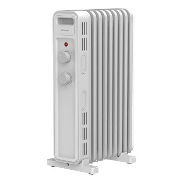 Sencor - Маслен радиатор с 9 ребра 800/1200/2000W/230V бял