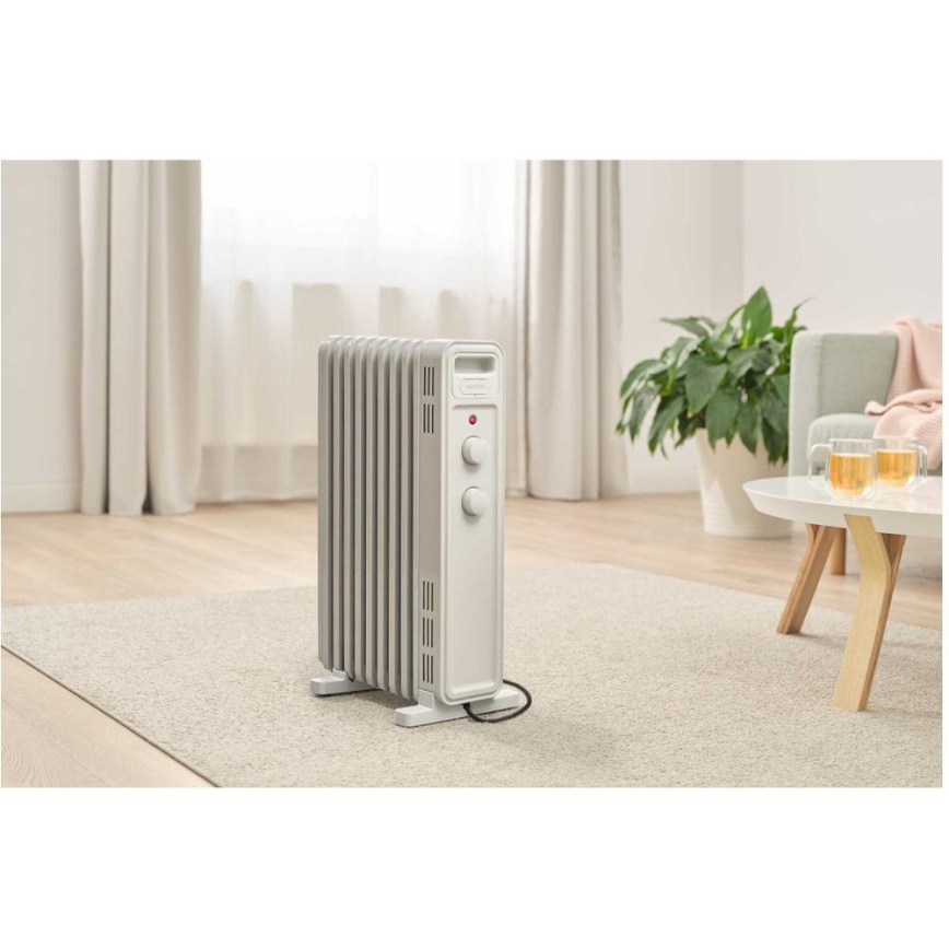 Sencor - Маслен радиатор с 9 ребра 800/1200/2000W/230V бял