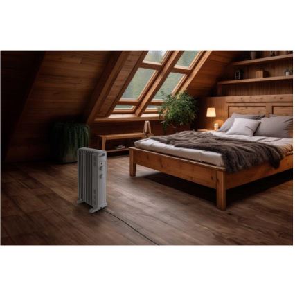 Sencor - Маслен радиатор с 9 ребра 800/1200/2000W/230V бял