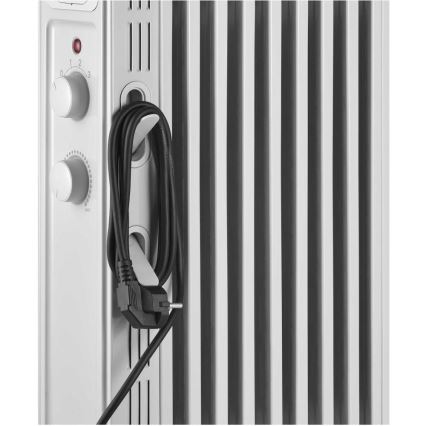 Sencor - Маслен радиатор с 9 ребра 800/1200/2000W/230V бял