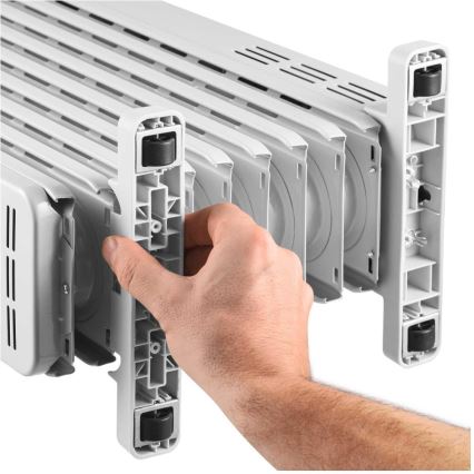 Sencor - Маслен радиатор с 9 ребра 800/1200/2000W/230V бял